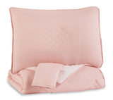 Furniture City - MS - Ashley Furniture - Lexann Full Comforter Set - Full Comforter Set / Pink/White/Gray - Q901003F