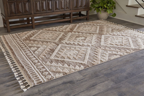 Furniture City - MS - Ashley Furniture - Odedale Rug - 8' x 10' Rug / Tan/Cream - R406061