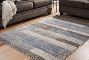Furniture City - MS - Ashley Furniture - Sethburn Rug - 8' x 10' Rug / Cream/Brown/Gray - R406591