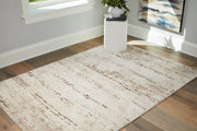 Furniture City - MS - Ashley Furniture - Kasney Rug - 5' x 7' Rug / Cream/Brown - R406852