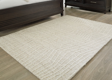 Furniture City - MS - Ashley Furniture - Varahill Rug - 5' x 7' Rug / Gray/Ivory - R406932