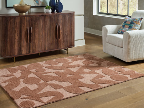 Furniture City - MS - Ashley Furniture - Perrenton Rug - 5' x 7' Rug / Clay - R407202