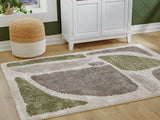 Furniture City - MS - Ashley Furniture - Anburgh Rug - Large Rug / Green/Gray/Ivory - R407351