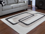 Furniture City - MS - Ashley Furniture - Davismour Rug - 5' x 7' Area Rug / Ivory/Taupe/Charcoal - R407562