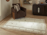 Furniture City - MS - Ashley Furniture - Dot Rug - 5' x 7' Area Rug / Cream/Brown/Taupe - R407652