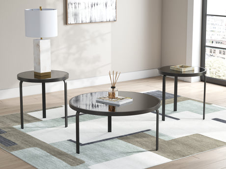 Furniture City - MS - Ashley Furniture - Dorylin Table (Set of 3) - Occasional Table Set (3/CN) / Black - T139-13