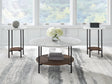 Furniture City - MS - Ashley Furniture - Wrenwich Table (Set of 3) - Occasional Table Set (3/CN) / Brown/Black/White - T167-13