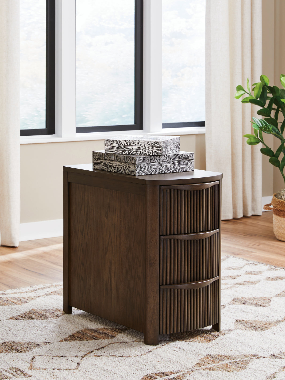 Furniture City - MS - Ashley Furniture - Camdill Chairside End Table - Chair Side End Table / Dark Brown - T208-217