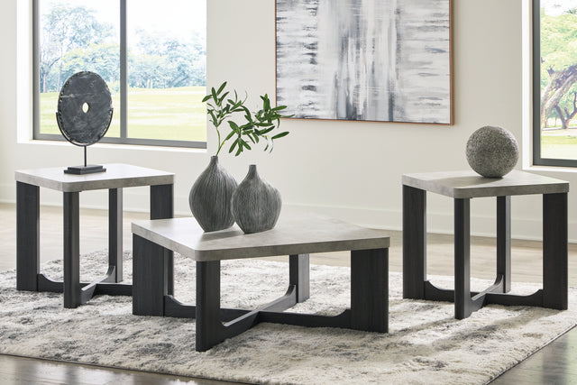 Furniture City - MS - Ashley Furniture - Sharstorm Table (Set of 3) - Occasional Table Set (3/CN) / Two-tone Gray - T251-13