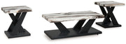 Furniture City - MS - Ashley Furniture - Cendill Table (Set of 3) - Occasional Table Set (3/CN) / Dark Brown/White/Black - T403-13