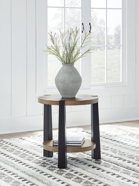 Furniture City - MS - Ashley Furniture - Ridgester End Table - Round End Table - T518-6