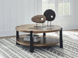 Furniture City - MS - Ashley Furniture - Ridgester Coffee Table - Round Cocktail Table - T518-8