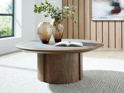 Furniture City - MS - Ashley Furniture - Dontayne Coffee Table - Round Cocktail Table - T563-8