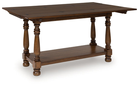 Furniture City - MS - Ashley Furniture - Sturlayne Flip Top Sofa Table - Flip Top Sofa Table / Brown - T609-4