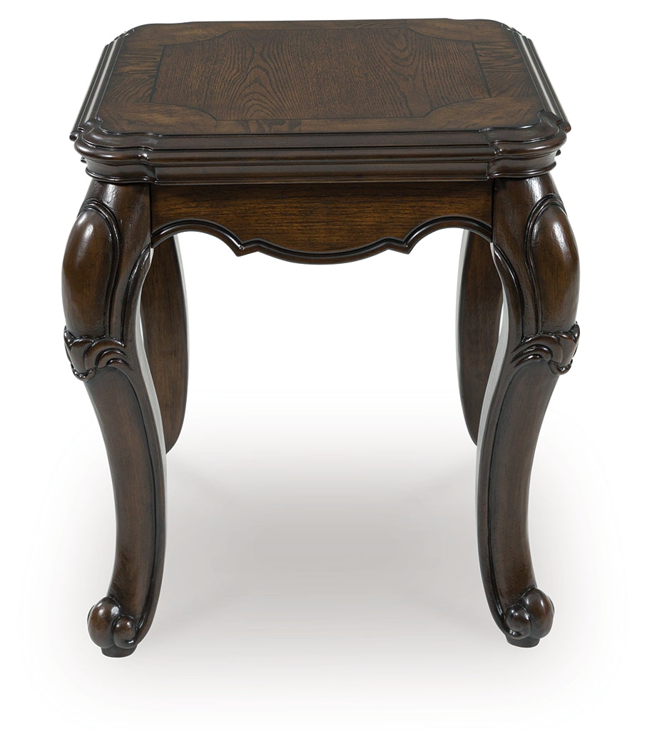 Furniture City - MS - Ashley Furniture - Maylee End Table - Rectangular End Table / Dark Brown - T617-3