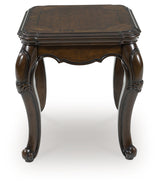 Furniture City - MS - Ashley Furniture - Maylee End Table - Rectangular End Table / Dark Brown - T617-3