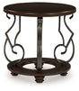 Furniture City - MS - Ashley Furniture - Frallyn End Table - Round End Table / Dark Brown - T623-6