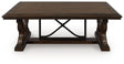 Furniture City - MS - Ashley Furniture - Maylee Coffee Table - Rectangular Cocktail Table / Dark Brown - T647-1