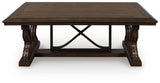 Furniture City - MS - Ashley Furniture - Maylee Coffee Table - Rectangular Cocktail Table / Dark Brown - T647-1