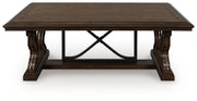 Furniture City - MS - Ashley Furniture - Maylee Coffee Table - Rectangular Cocktail Table / Dark Brown - T647-1