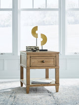 Furniture City - MS - Ashley Furniture - Sharlance End Table - Rectangular End Table / Light Brown - T655-3