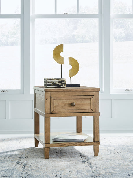 Furniture City - MS - Ashley Furniture - Sharlance End Table - Rectangular End Table / Light Brown - T655-3