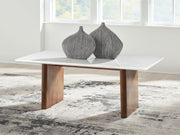 Furniture City - MS - Ashley Furniture - Isanti Coffee Table - Rectangular Cocktail Table / Light Brown/White - T662-1
