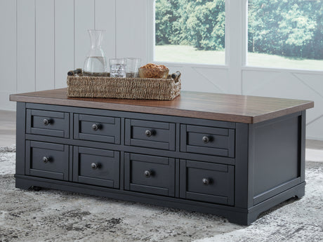 Furniture City - MS - Ashley Furniture - Wildenauer Lift-Top Coffee Table - Lift Top Cocktail Table / Brown/Black - T664-9