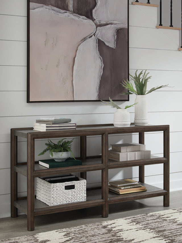 Furniture City - MS - Ashley Furniture - Kallenny Sofa Table - Sofa Table / Brown/Gray - T669-4