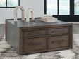 Furniture City - MS - Ashley Furniture - Kallenny Coffee Table - Square Cocktail Table / Brown/Gray - T669-8