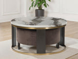 Furniture City - MS - Ashley Furniture - Jazmore Nesting Coffee Table (Set of 2) - Nesting Cocktail Tables (Set of 2) / Brown/Brass Finish - T671-22