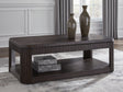 Furniture City - MS - Ashley Furniture - Carlibrie Lift-Top Coffee Table - Lift Top Cocktail Table / Warm Brown - T700-9