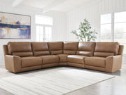 Furniture City - MS - Ashley Furniture - DeepWakes Sectional - 5-Piece Power Reclining Sectional / Caramel - PCU62606S8