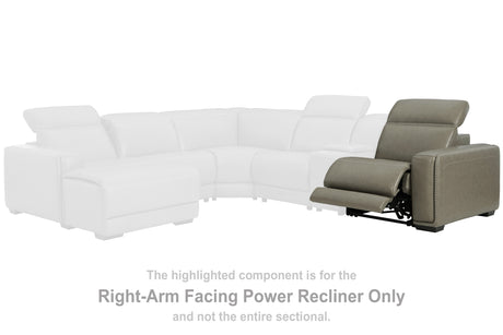 Furniture City - MS - Ashley Furniture - Correze Sectional - 3-Piece Power Reclining Sectional with Chaise / Gray - U94202S11