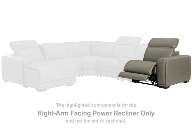 Furniture City - MS - Ashley Furniture - Correze Sectional - 3-Piece Power Reclining Sectional with Chaise / Gray - U94202S11