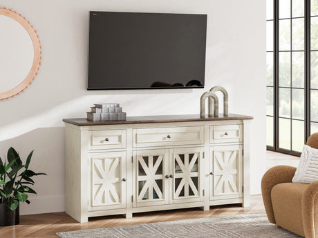 Furniture City - MS - Ashley Furniture - Bolanburg 73" TV Stand - 73" / White/Weathered Gray - W647-68