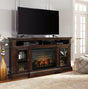 Furniture City - MS - Ashley Furniture - Roddinton 72" TV Stand with Electric Fireplace - 72" TV Stand with Electric Fireplace / Dark Brown - W701W8