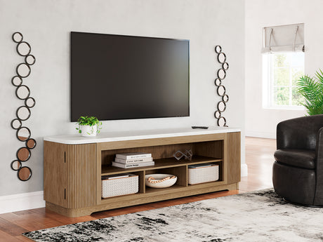 Furniture City - MS - Ashley Furniture - Camdill 80" TV Stand - 80" / Light Brown - W808-68