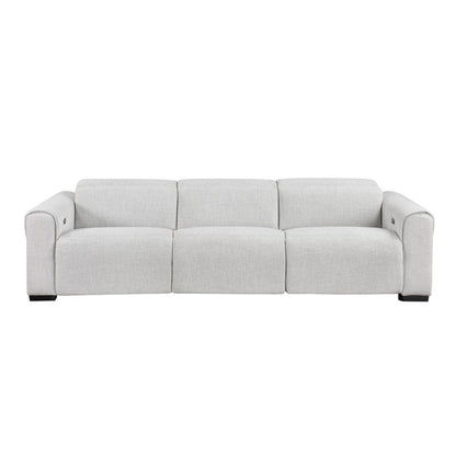McPherson - Power Double Reclining Sofa With Power Headrests, Charging Ports - Cloud