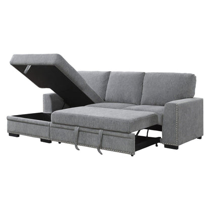 Morelia - 2 Piece Sectional With Pull-Out Bed And Chaise With Hidden Storage