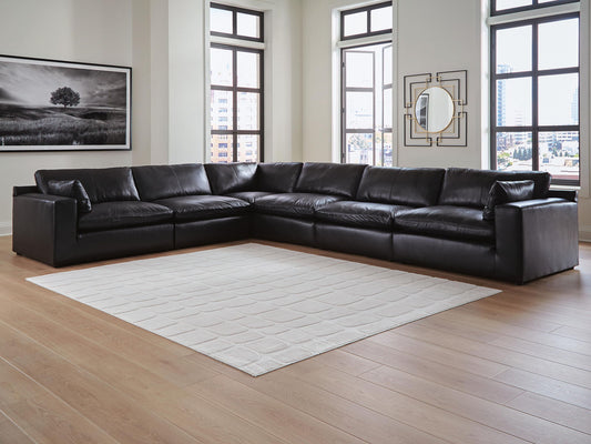 Emilia - 6-Piece Sectional - Black