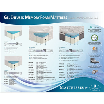Altair - 8" Gel Infused Memory Foam Mattress