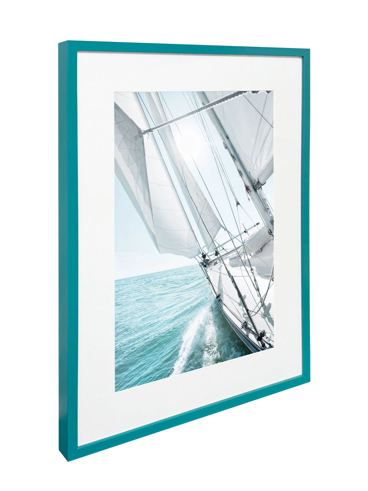 Sunward Sails II - 24 X 32 - Framed Print Under Glass - White