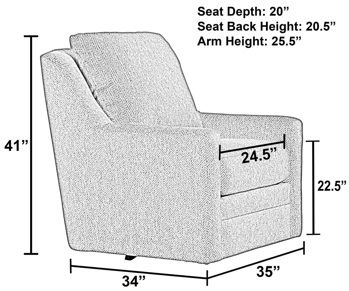 Zeller - Swivel Chair - Sandstone