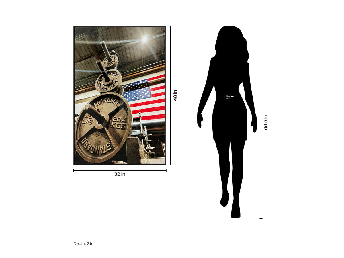 Iron Resolve - 32 X 48 - High Gloss Canvas In Frame - Brown