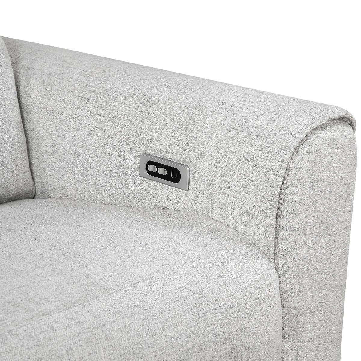McPherson - Power Double Reclining Loveseat With Center Console And Power Headrests, Charging Ports - Cloud