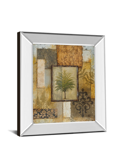 Tree Patch - Mirror Framed Print Wall Art - Light Brown
