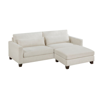 Zeke - Ottoman - Ivory