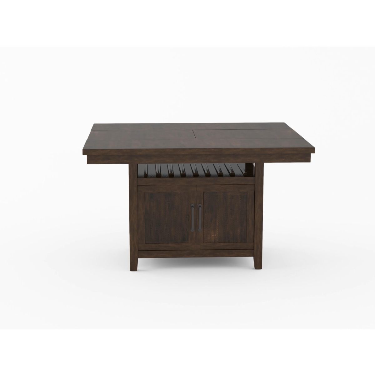 Oxton - Counter Height Table With Storage Base - Brown