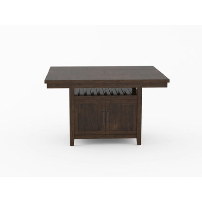 Oxton - Counter Height Table With Storage Base - Brown
